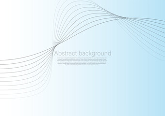 Black and white line curve technology abstract technology innovation concept vector blue background.