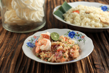 Sambal Ganja, Sour Shrimp Sauce Sambel with Bilimbi Belimbing Wuluh, Chilli, and Lime.