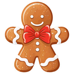  Gingerbread man decorated colored icing. Christmas Gingerbread Man. Holiday cookie in shape of man. 