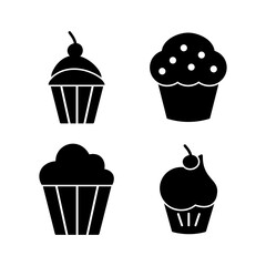 Cup cake icon vector. cake icon. bakery. muffin