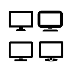 Computer icon vector. computer monitor icon.