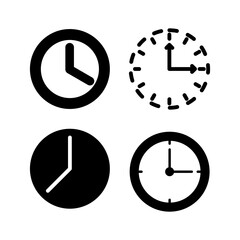 Clock icon. Time icon vector. Clock icon in trendy flat style isolated