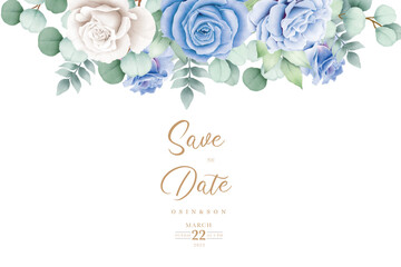 Luxury navy blue watercolor floral background design