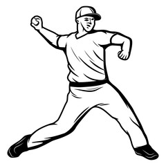 baseball player silhouette