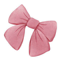 Hand draw pink ribbon bow 
