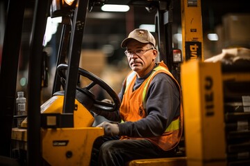 Forklift Operator at Work, Generative AI
