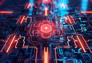 A futuristic tech inspired background with abstract