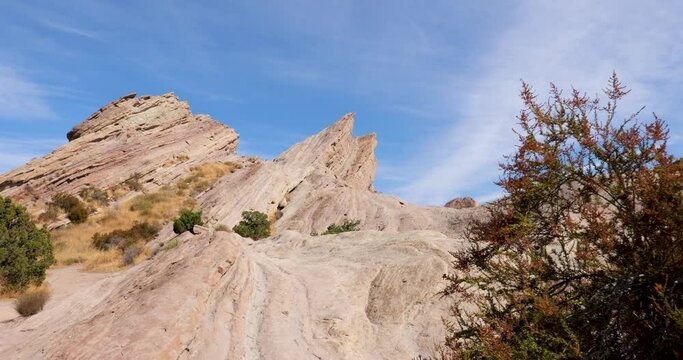 Vasquez Rocks, near Agua Dolce, in Los Angeles County, Famous rock formations featured in many films and TV shows.