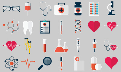 medical icon set