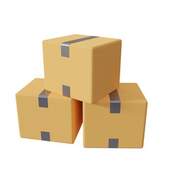 cardboard boxes package delivery 3d