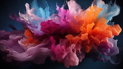 Obraz premium abstract artwork, with bold brushstrokes, splashes of colors, and geometric shapes that spark the viewer's imagination.Generated with AI