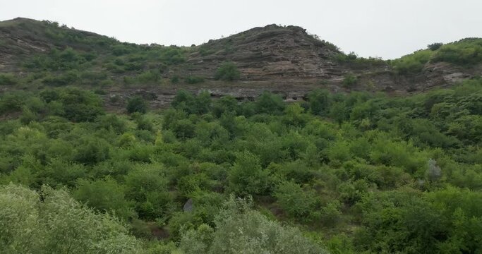 middle part of the mountain Where are the caves inside the mountain
