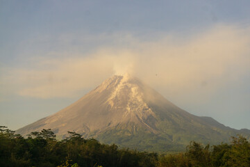 beautiful view of Mount Merapi during the day
