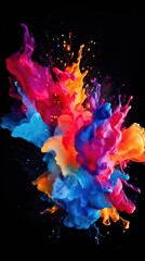 Fototapeta premium abstract artwork, with bold brushstrokes, splashes of colors, and geometric shapes that spark the viewer's imagination.Generated with AI