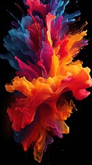 Obraz premium abstract artwork, with bold brushstrokes, splashes of colors, and geometric shapes that spark the viewer's imagination.Generated with AI