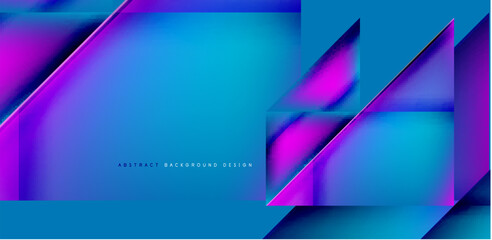 Dynamic triangle design with fluid gradient colors abstract background