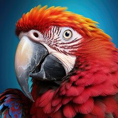 Fototapeta premium A confident and beautiful Macaw showcasing its colorful plumage.