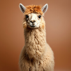 Fototapeta premium A majestic llama with a proud and enduring presence.