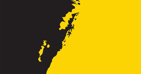 yellow brush stroke on black background