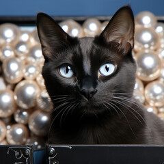 A sophisticated Siamese Cat showcases its grace and refinement.