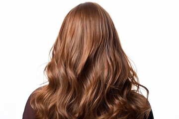 Fototapeta premium Brown hair on white isolated background