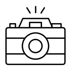 camera photography icon symbol image vector. Illustration of multimedia photographic lens grapich design image.
