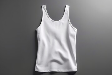 Blank White Tank Top Shirt Mock up. blank tank top shirt for design mock up isolated on grey background.