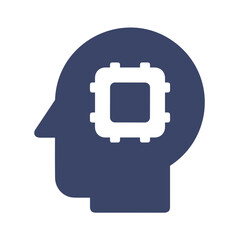 artificial intelligence technology icon symbol vector image. Illustration of artificial intelligence futuristic information human learning software design image