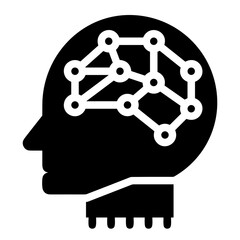 artificial intelligence technology icon symbol vector image. Illustration of artificial intelligence futuristic information human learning software design image