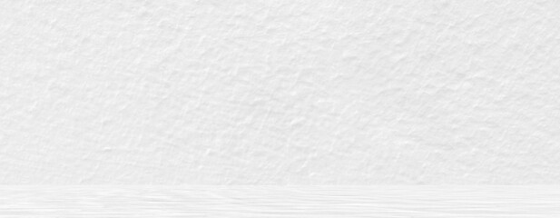 Empty white paint stucco concrete studio room texture background.  Displaying and presenting...