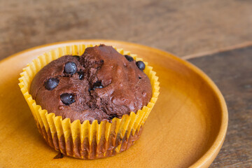chocolate with chocolate chip muffin