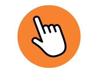 Obraz premium 強調された指差しのアイコン