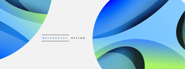 Creative geometric wallpaper. Minimal abstract background. Circle and wave composition vector illustration for wallpaper banner background or landing page
