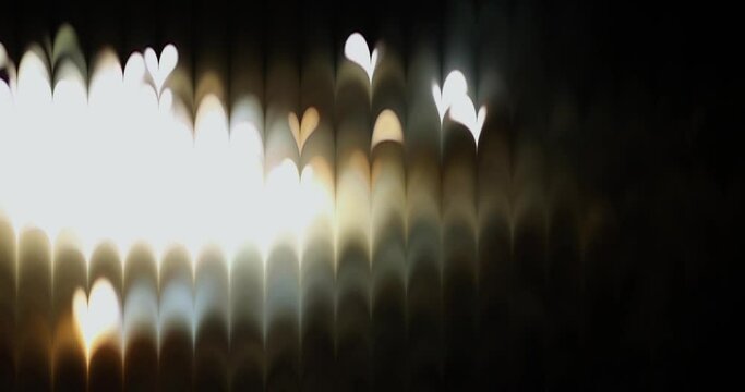 Chaotic glowing heart animation on black background