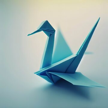 Origami crane made from posit notes