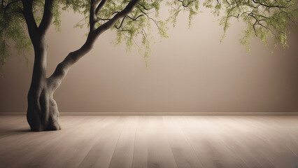 tree in the morning