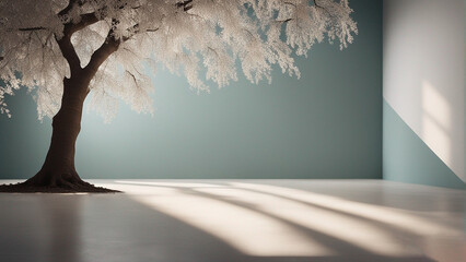 tree in the morning