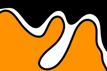 Sweet color orange black white line