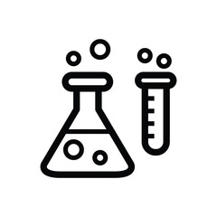Science chemistry experiment vector icon