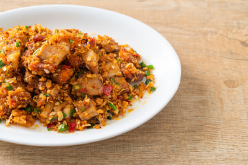 roasted crispy belly pork with salt and chili