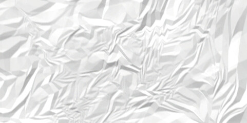 White crumpled paper. Crumpled paper texture background. Rough and textured in white paper. The textures can be used for background of text or any contents.	
