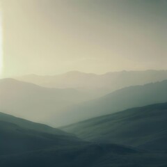 Fototapeta premium mountain landscape in the pale light of the sun