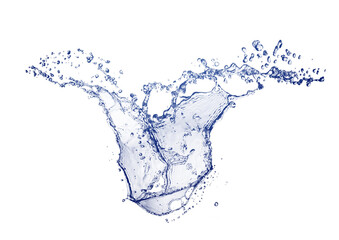 Fototapeta na wymiar 抽象的な青い水しぶきの3dイラスト