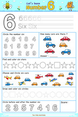 Fun learning number six