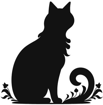 Black cat silhouette