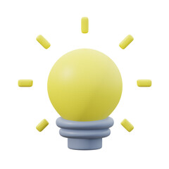 3d icon of a light bulb