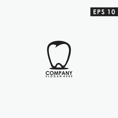 Abstract Tooth Logo Design Vector Template. Modern Design. Vector Illustration