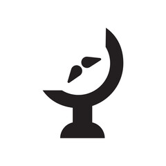 globe compass logo icon design.