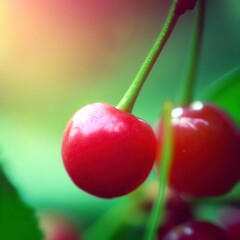 cherry berry fruit nature background