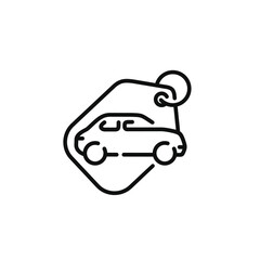 Car deal line icon isolated on with background